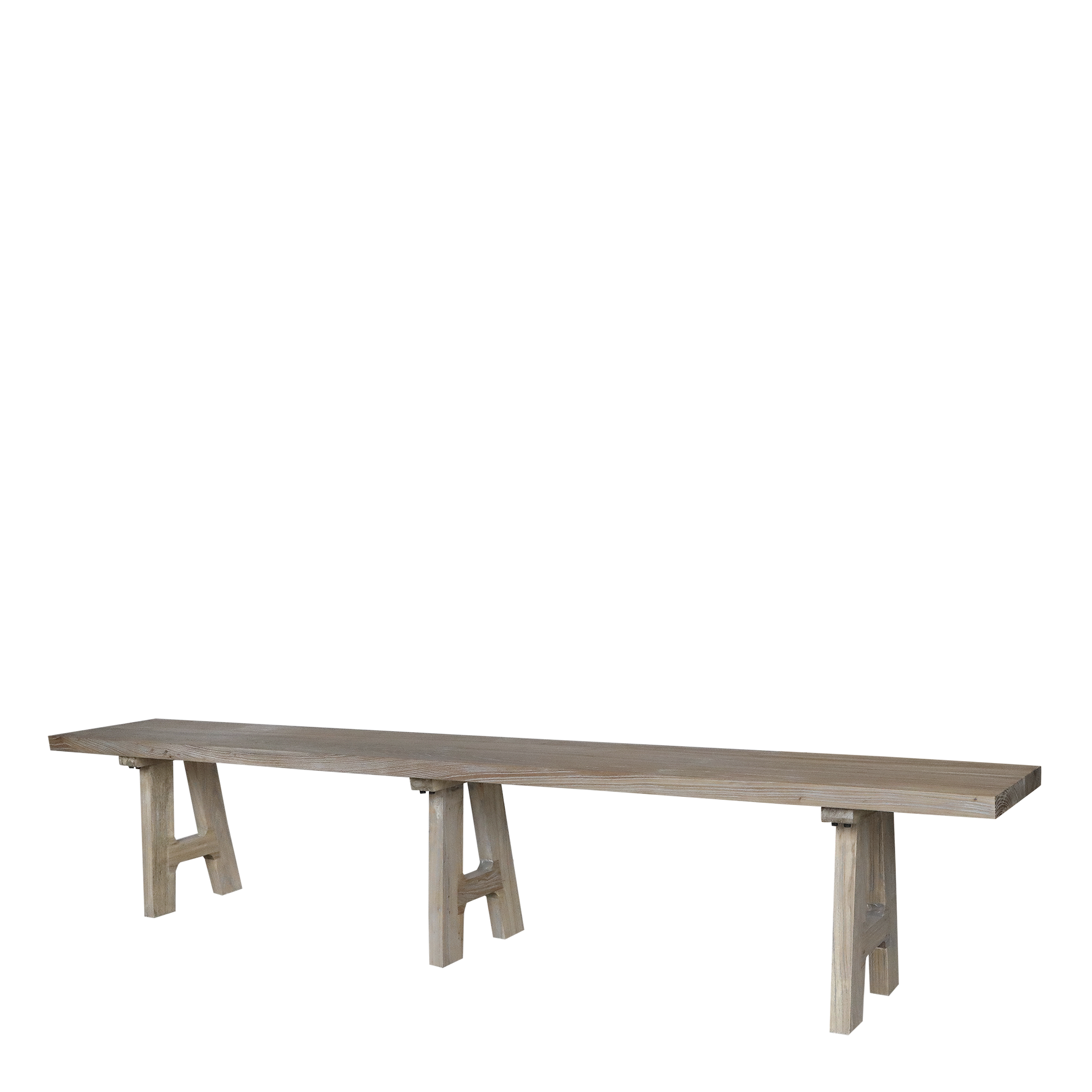 Marseille bänk i återvunnet trä - Bänk - H45/L240/B32 cm - Natur - 2