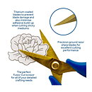 Tonic Studios Titanium Fine Control Crafter's Snip Scissor
