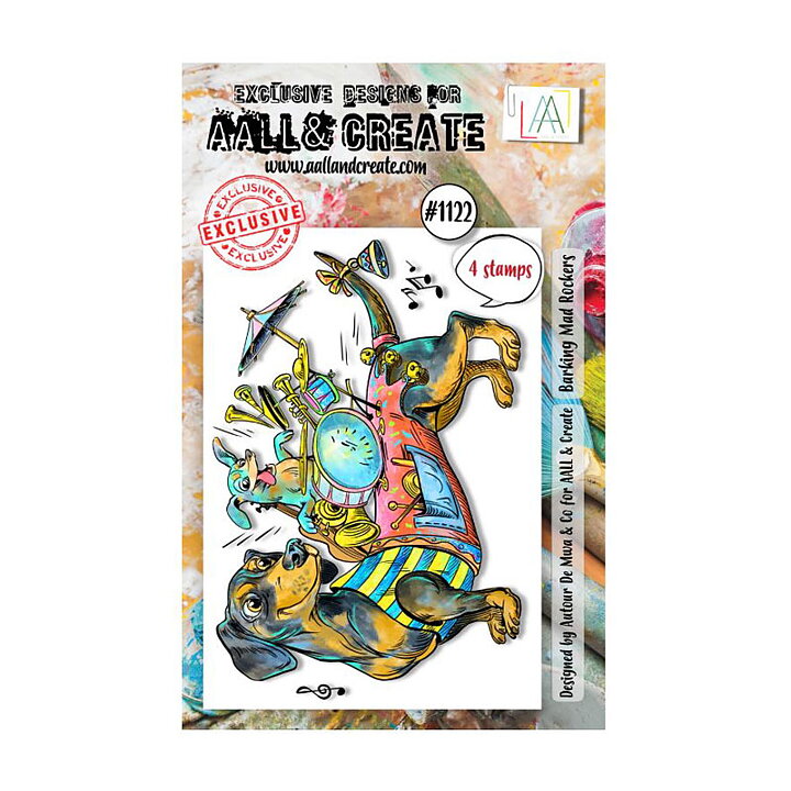Aall and Create Clear Stamps -Barking Mad Rockers #1122 A7