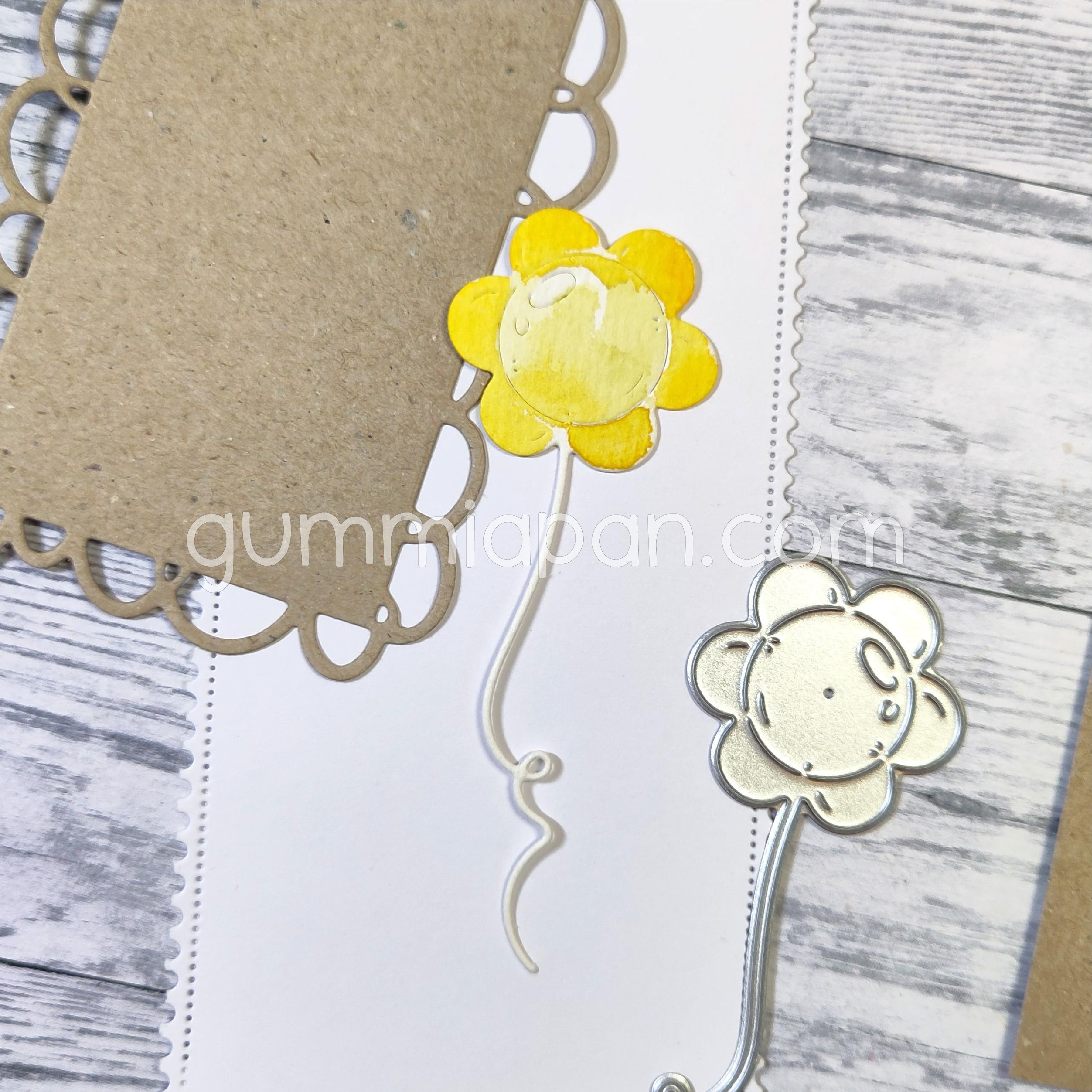 Gummiapan dies - Blomformad ballong