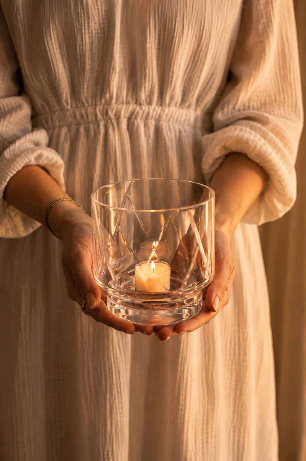 Glass vase - Lantern - Vase - Candle lantern - Joyful - 11x11 cm - Majas Cottage - 7