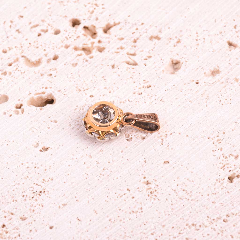 Riipus 0,12ct timantteja Vintage - 5