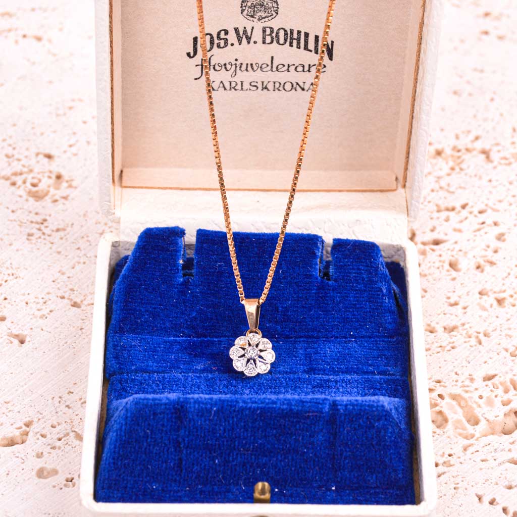 Riipus 0,12ct timantteja Vintage - 3