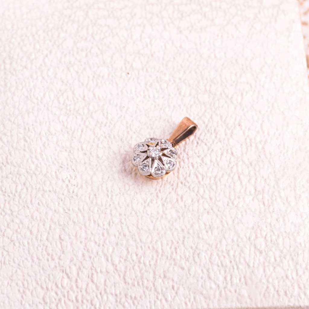 Riipus 0,12ct timantteja Vintage - 2