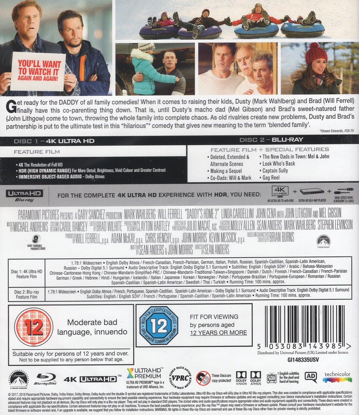 Daddy's Home 2 (4K Ultra HD + Blu-ray) - 2