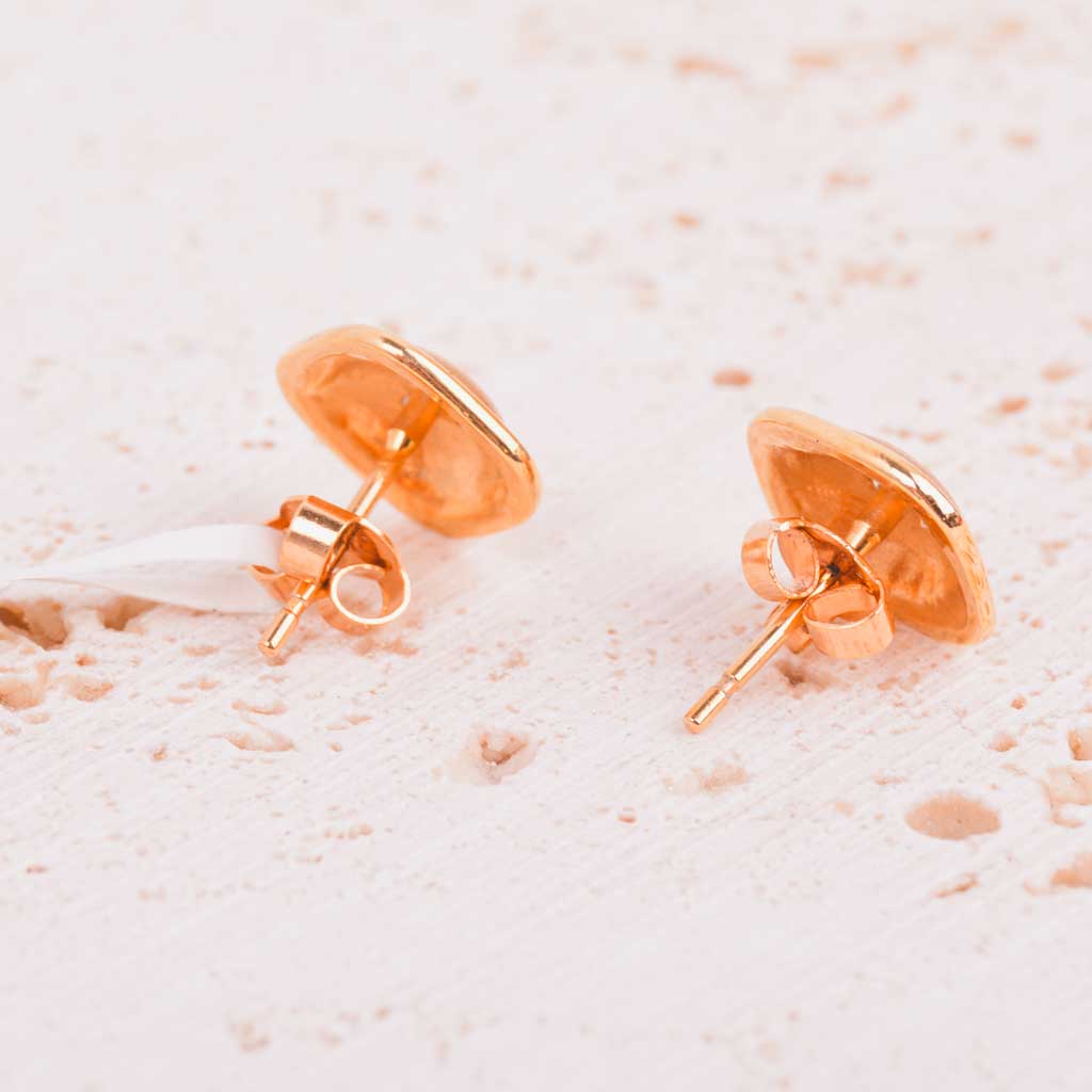 Gold earrings with diamonds 0,07ct, Vintage - 4