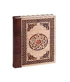 Dagbok /Journal läder - Dagbok i läder med Pentagram