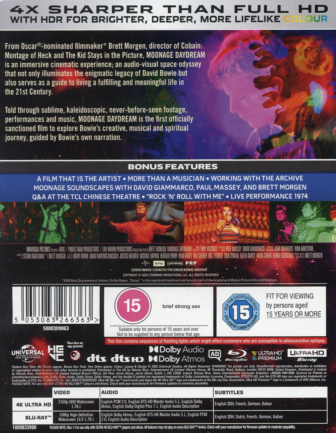 Moonage Daydream (Limited Edition Steelbook) (ej svensk text) (4K Ultra HD + Blu-Ray) - 2