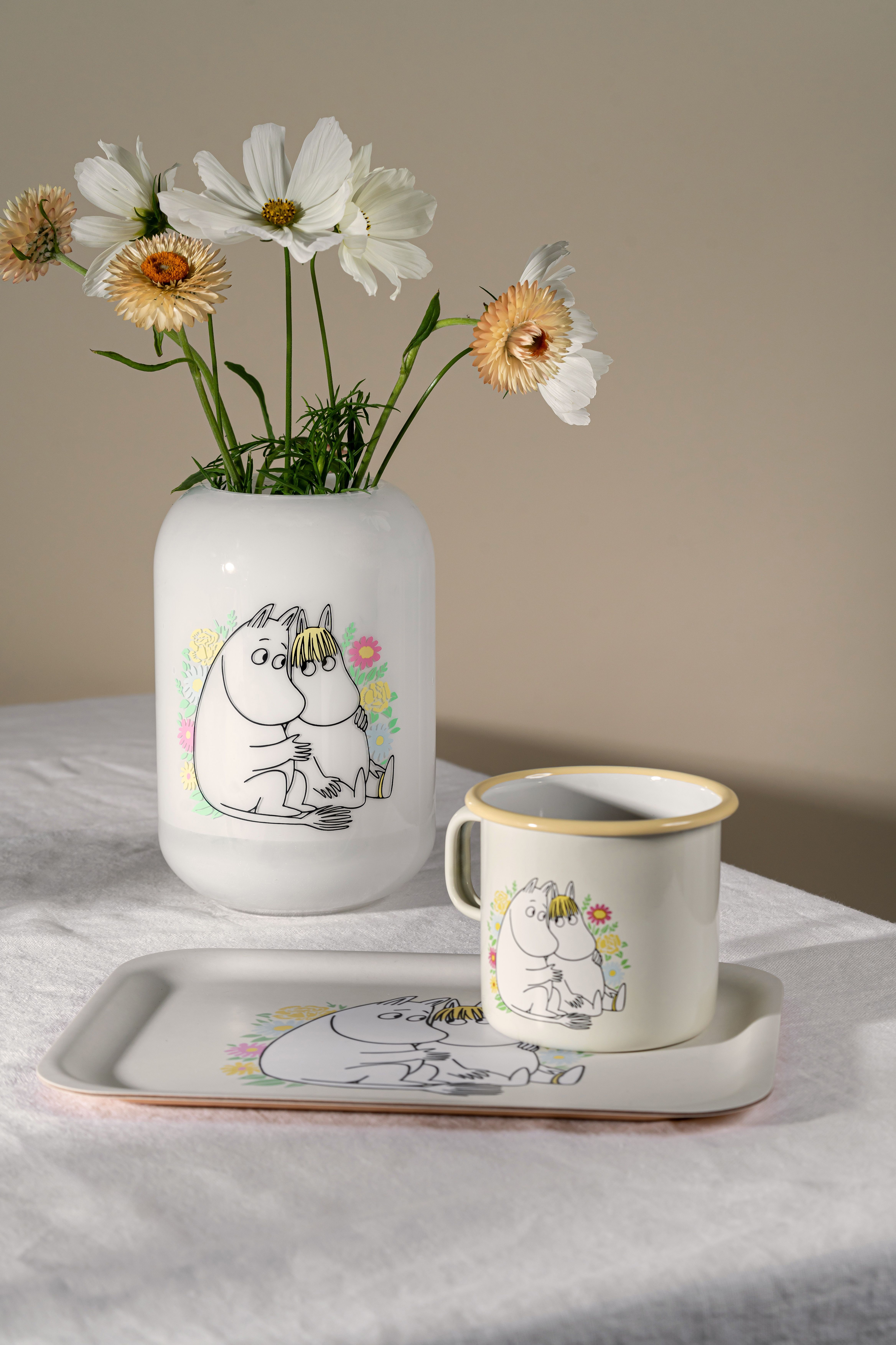 Mumin Emaljmugg 5,5 dl - Blommor - 4