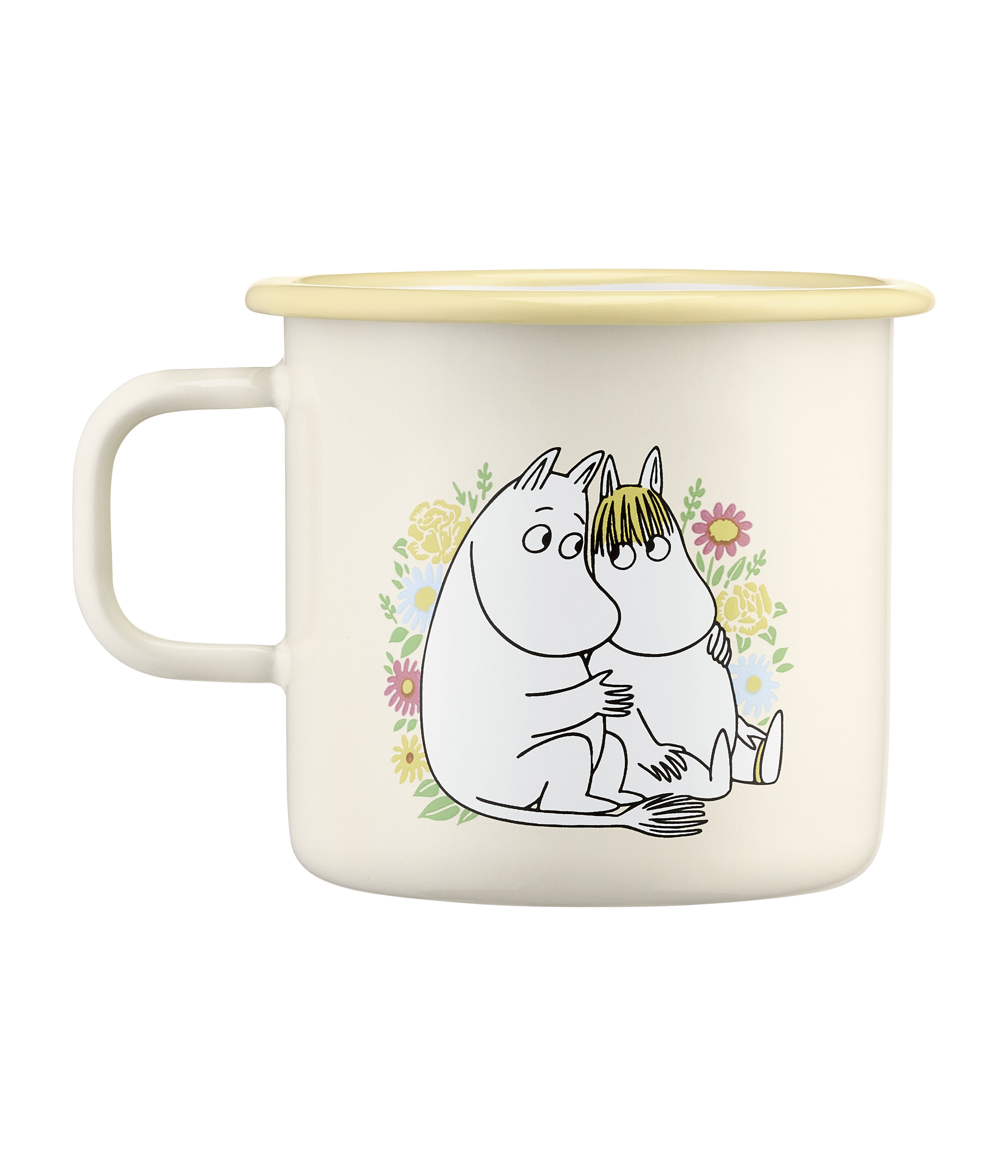 Mumin Emaljmugg 5,5 dl - Blommor - 2