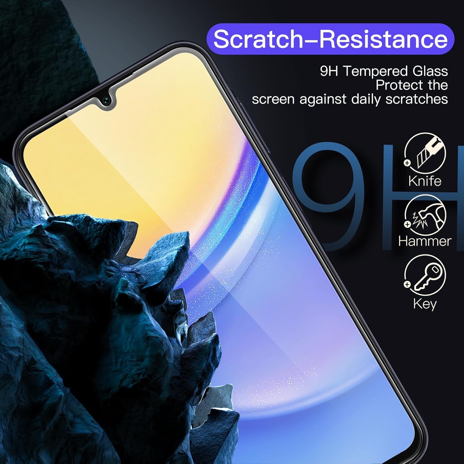 2-Pack Samsung Galaxy A15 Skärmskydd Härdat Glas Premium - 7