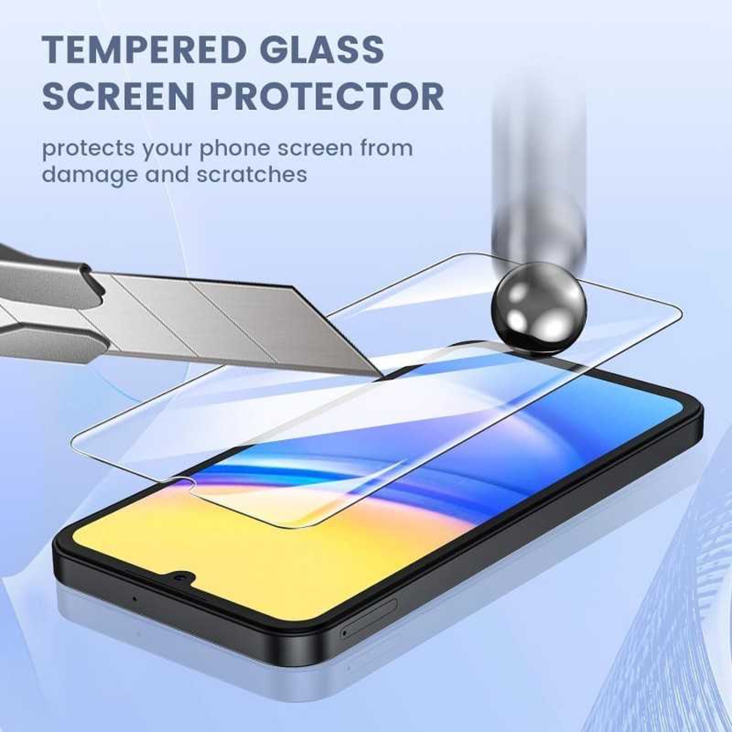 3-Pack Samsung Galaxy A15 Skärmskydd Härdat Glas Premium - 5