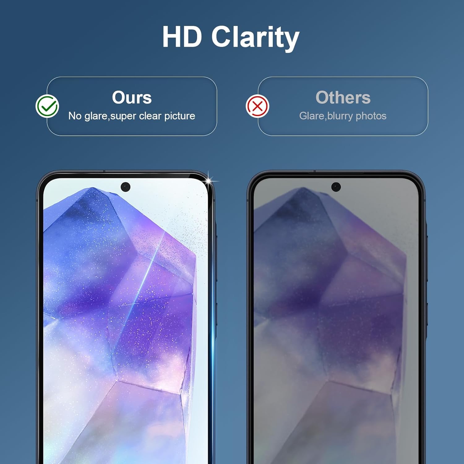 2-Pack Samsung Galaxy A55 Skärmskydd Härdat Glas Premium - 9