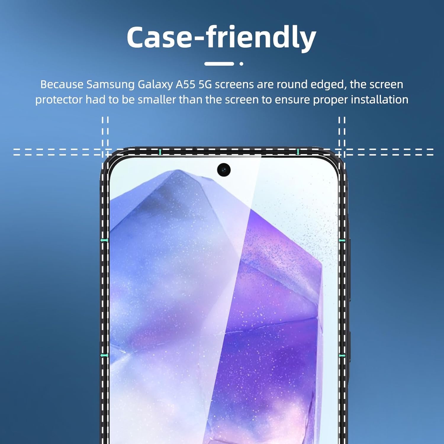 2-Pack Samsung Galaxy A55 Skärmskydd Härdat Glas Premium - 3