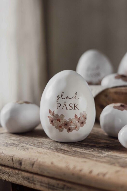 Majas Floral Easter Egg - Egg - Happy Easter - Ceramic - Standing - Small