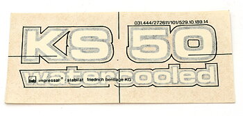 Dekal Sidokåpa "KS 50 watercooled"