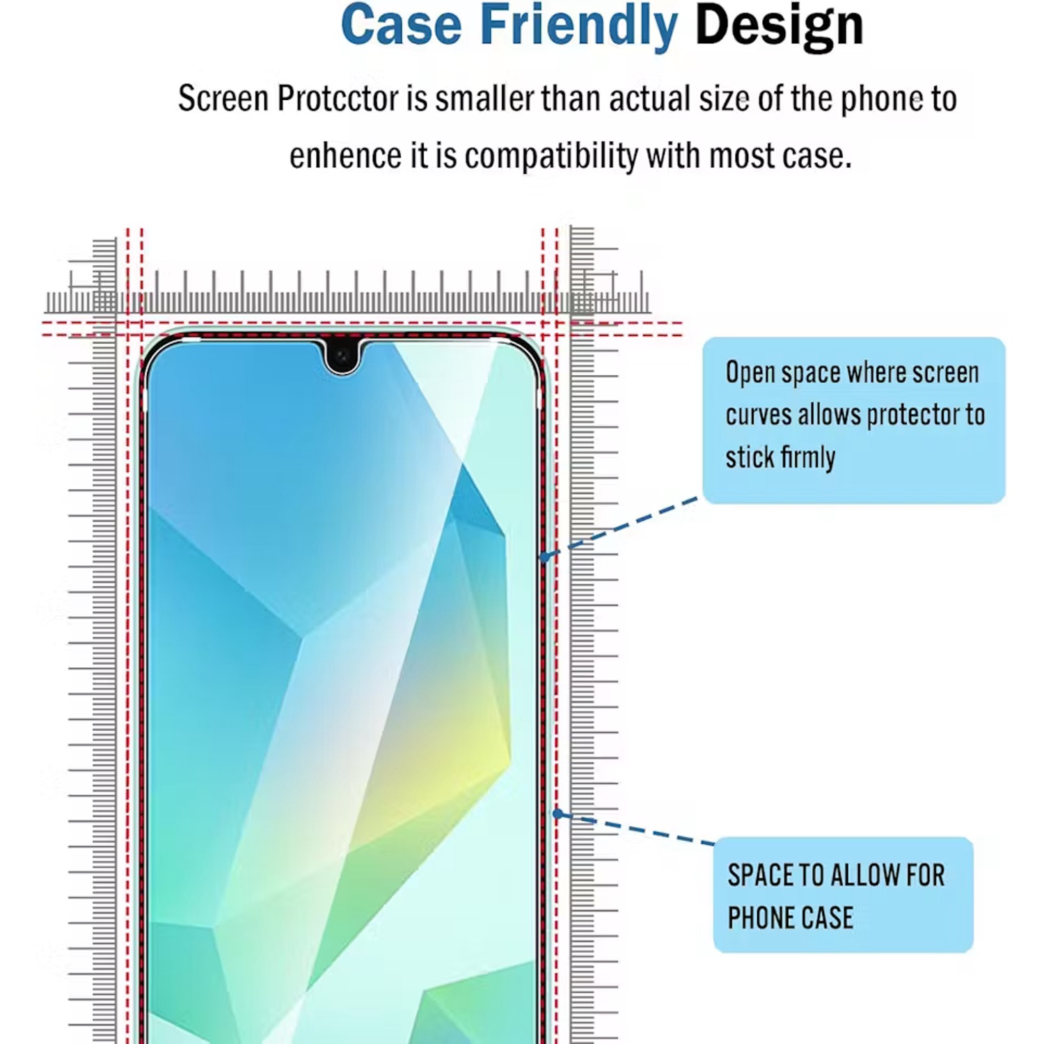 Samsung Galaxy A16 Skärmskydd Härdat Glas Premium 1-pack - 4