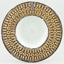 Mari Simmulson (Mexico 1960s) Brown Round Dish with Relief Decor 21/3 cm
