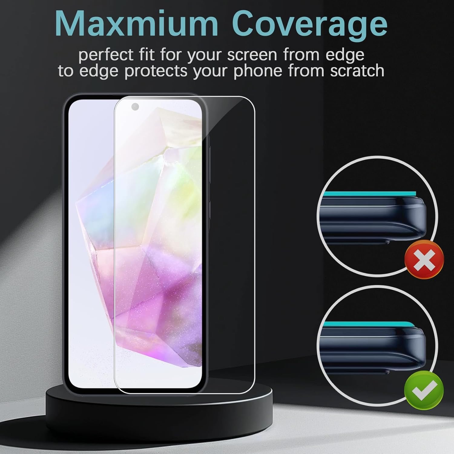 2-Pack Samsung Galaxy A35 Skärmskydd Härdat Glas Premium - 10