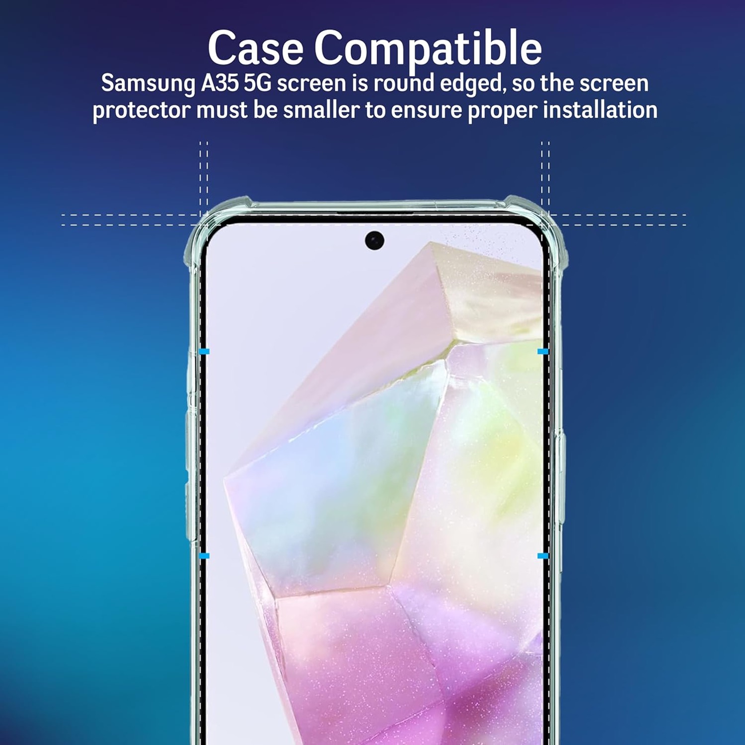 3-Pack Samsung Galaxy A35 Skärmskydd Härdat Glas Premium - 2