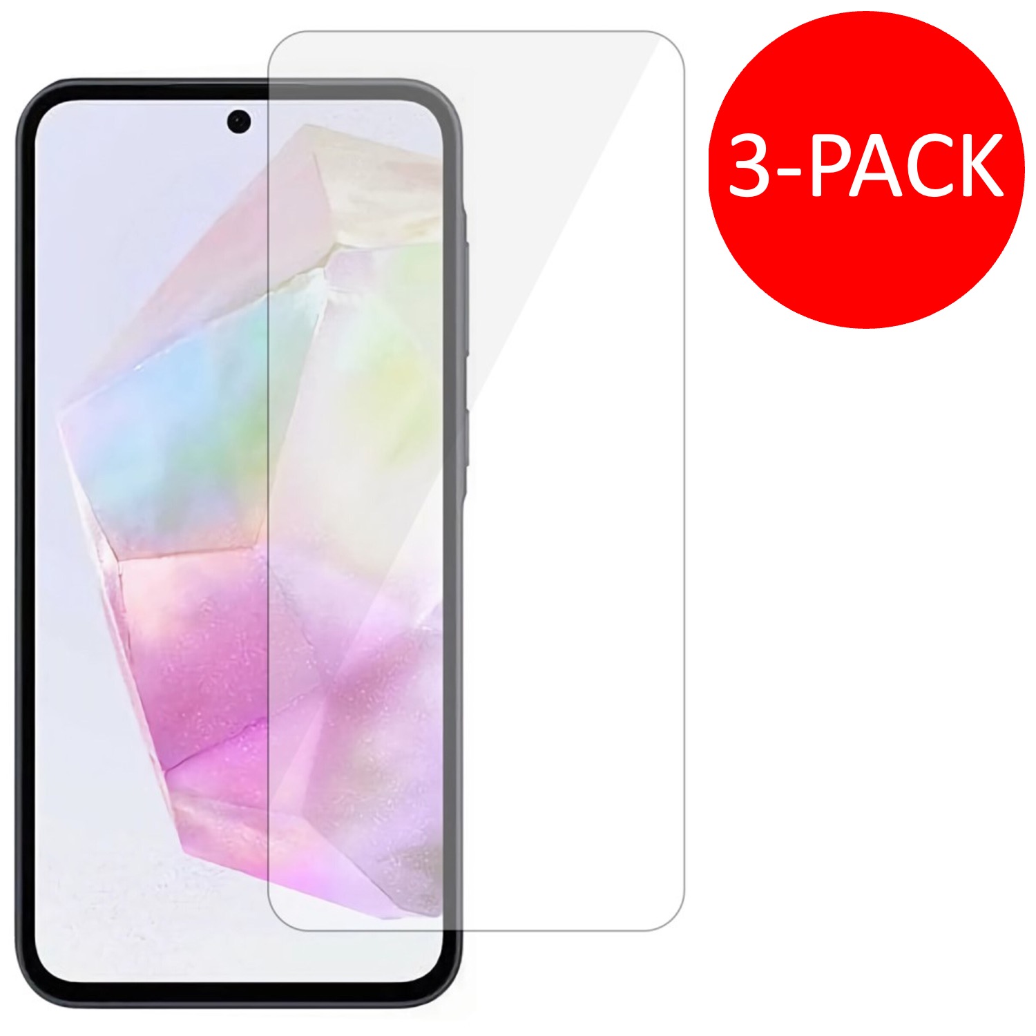 3-Pack Samsung Galaxy A35 Skärmskydd Härdat Glas Premium
