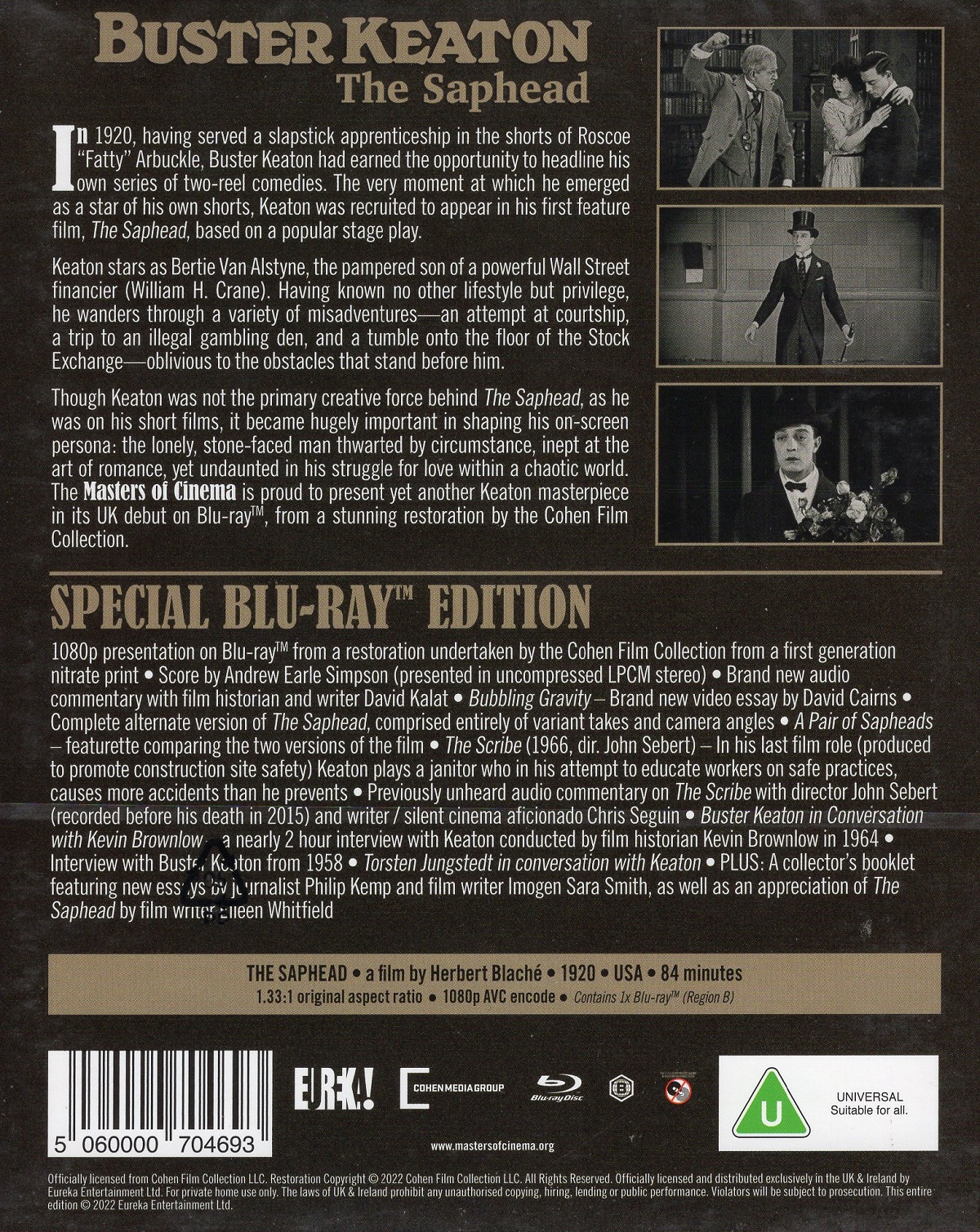 Buster Keaton: The Saphead (Limited Edition) (ej svensk text) (Blu-ray) - 2