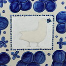 シルヴィア・レウショヴィウス  鳥と花の陶板   Wall Plaque   1960年代 32 cm (2)