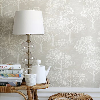 Tapet Woodland notes Clay beige Littlephant