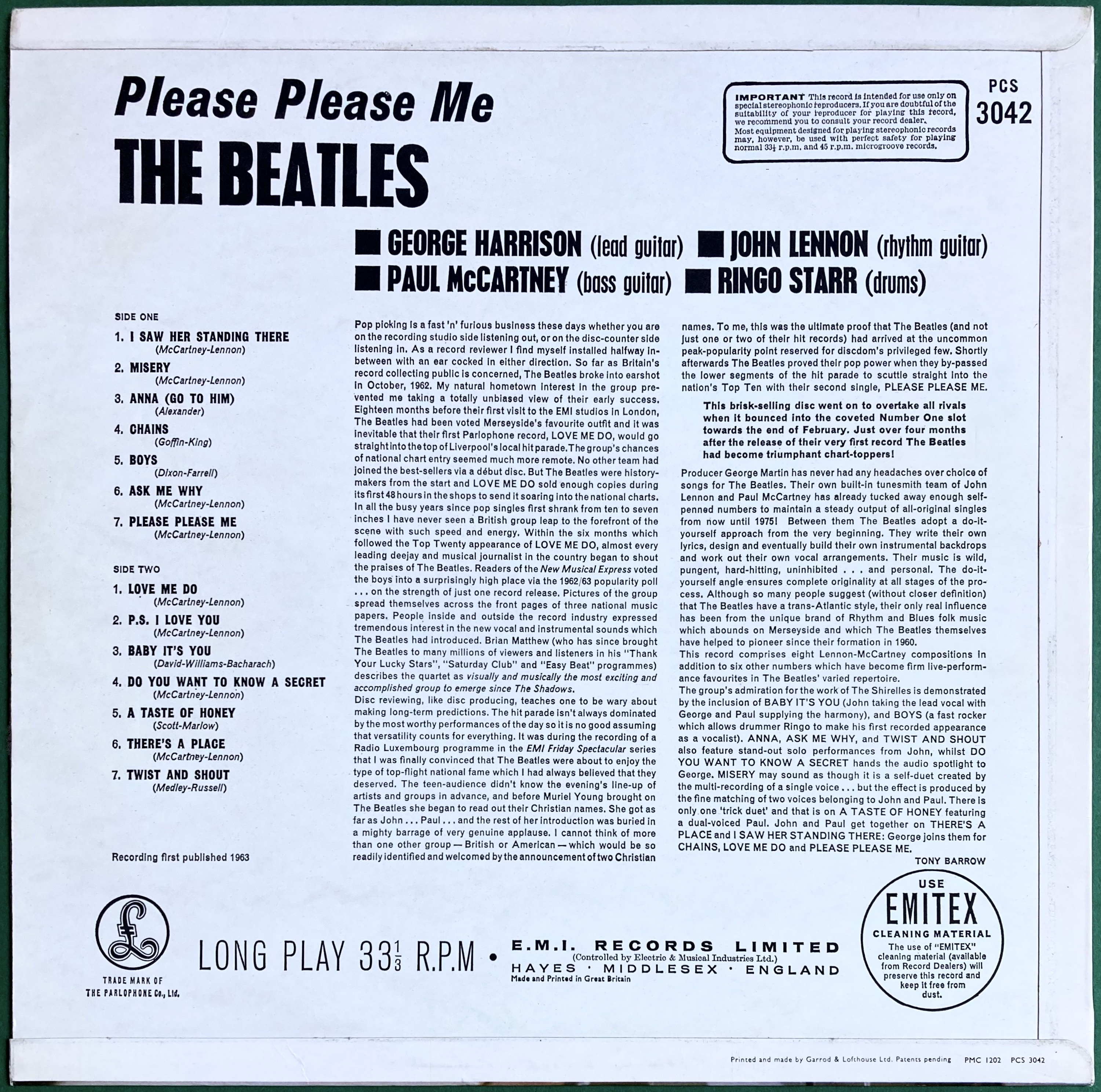 BEATLES - Please, please me UK stereo LP 1963 - 2
