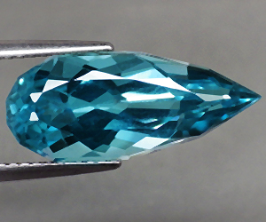 Piedra preciosa de topacio azul suizo natural genuina de lujo grande de 6,37 quilates