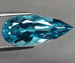 Piedra preciosa de topacio azul suizo natural genuina de lujo grande de 6,37 quilates