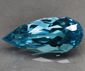 Piedra preciosa de topacio azul suizo natural genuina de lujo grande de 6,37 quilates - 3