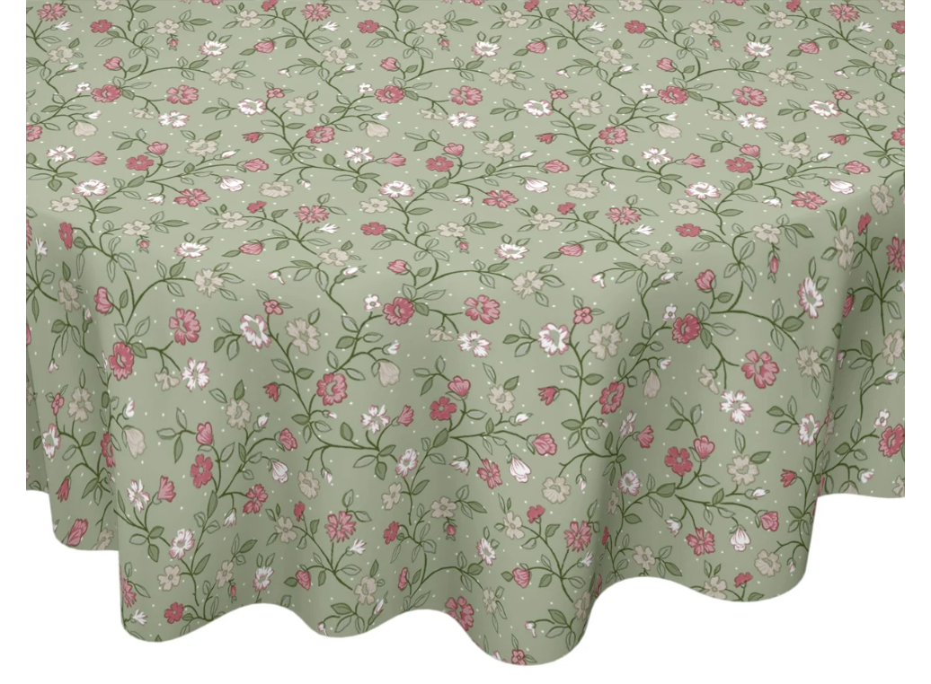Rund vaxduk Lotta grön 140cm - 2