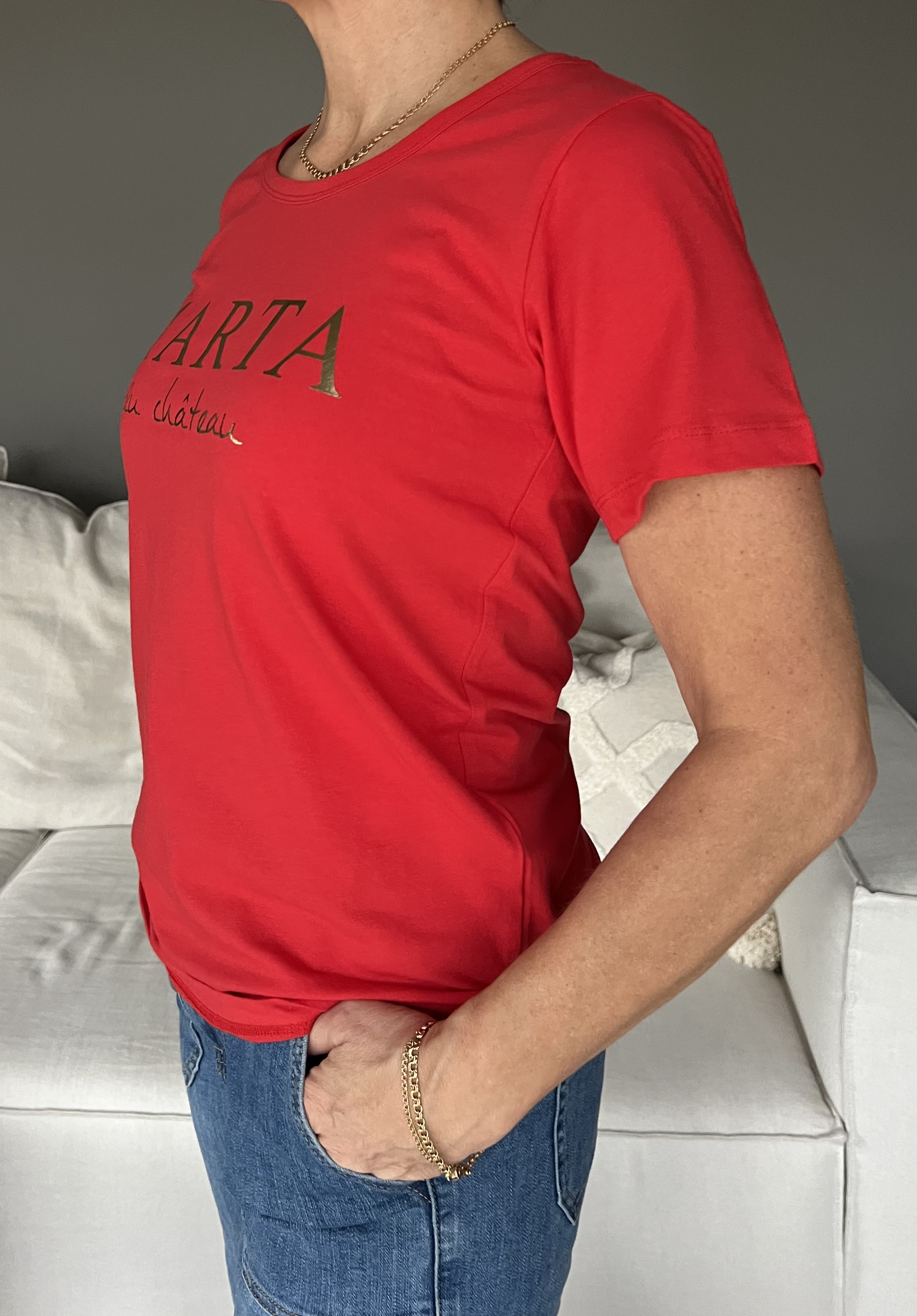 Marta T-shirt logo Röd - 2