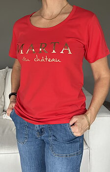 Marta T-shirt logo Röd