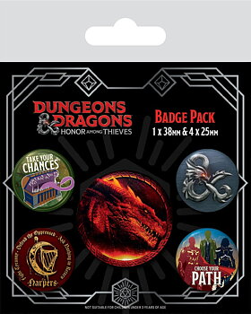 Dungeons & Dragons Pin-Back Buttons 5-Pack Movie