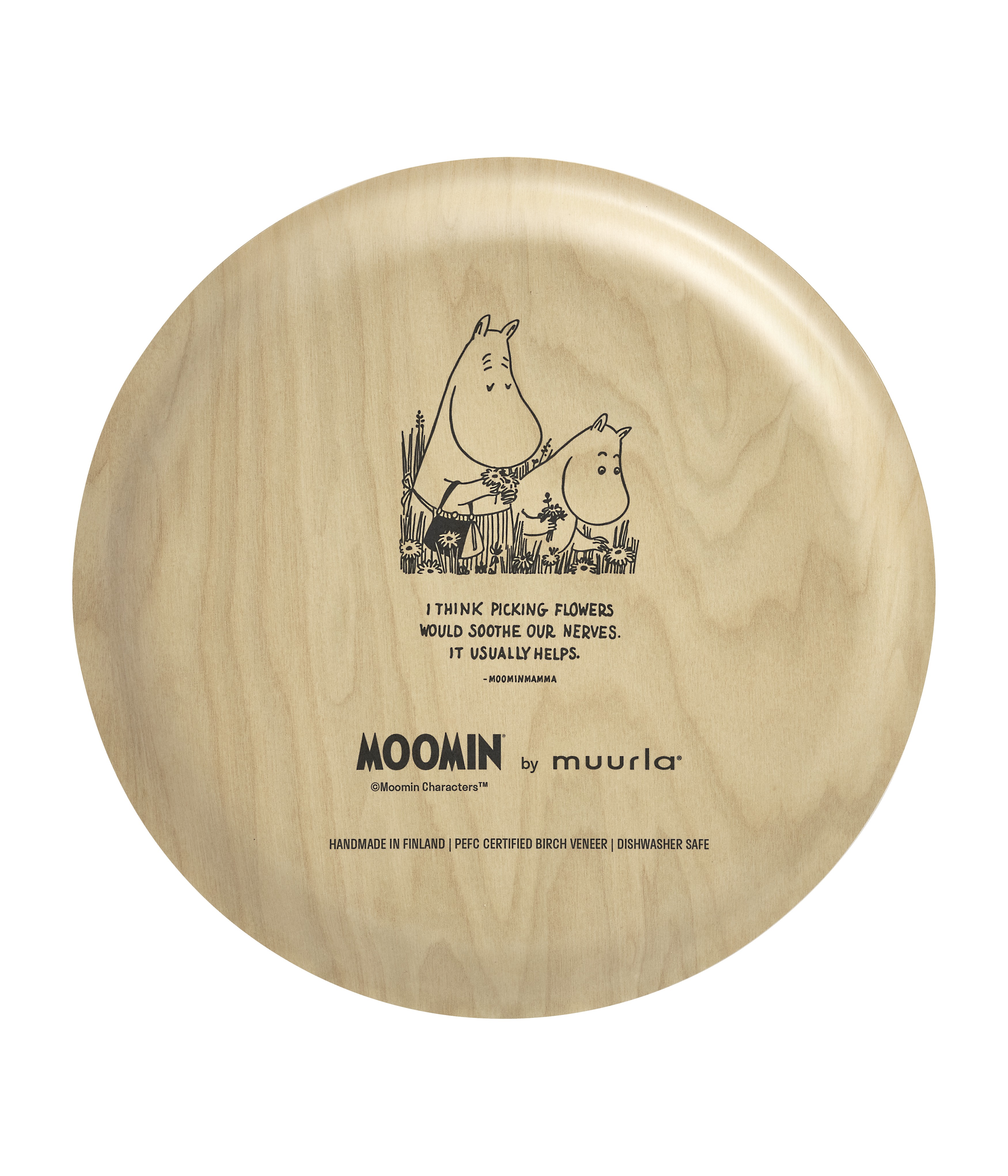 Round Moomin tray 25 cm - Flowers - 2
