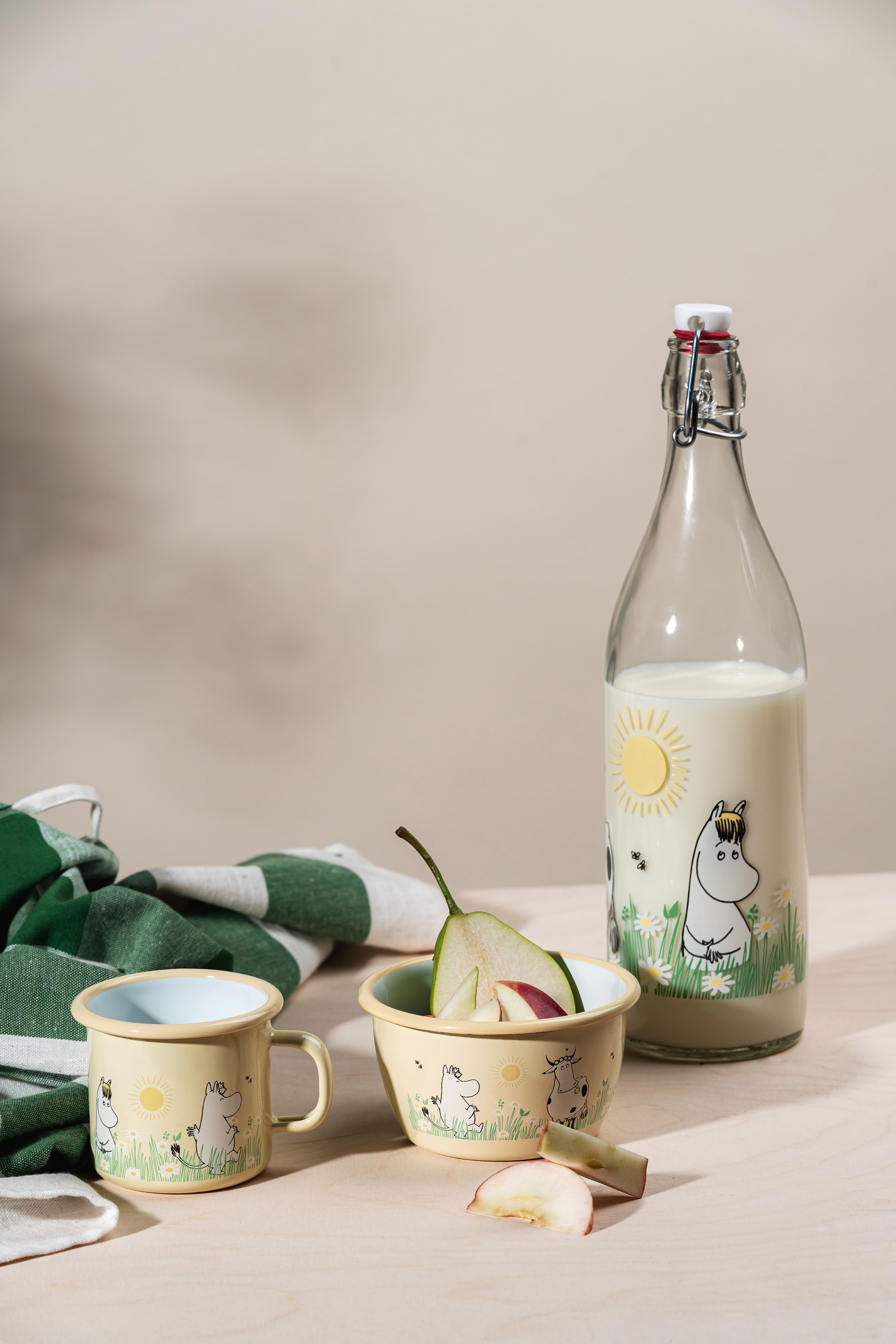 Mumin Glasflaska med patentkork 1 L - Äng - 4