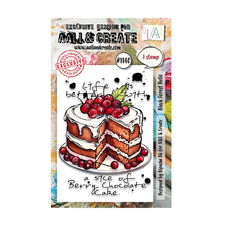 Aall and Create Clear Stamps - Black Forest Hello #1140 A7