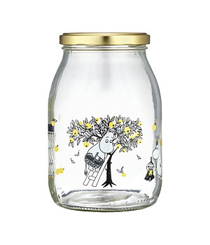 Moomin glass jar 1 L - Apples