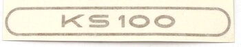 Dekal bakskärm "KS100" 65-67" Guld