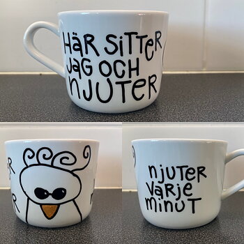 Här sitter jag och njuter - njuter varje minut