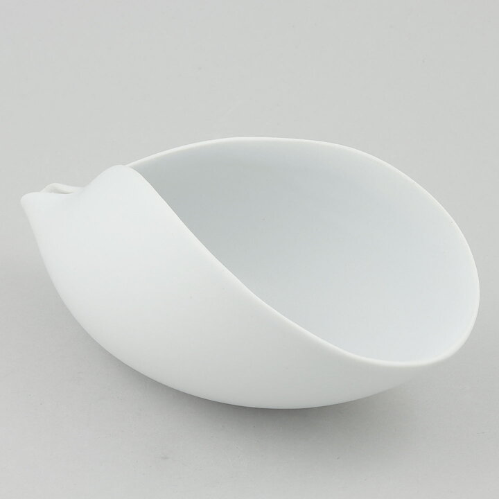 スティグ・リンドべリ Vecklaシリーズ  曲線美の白いボウル Bowl 1950年  18cm (2)