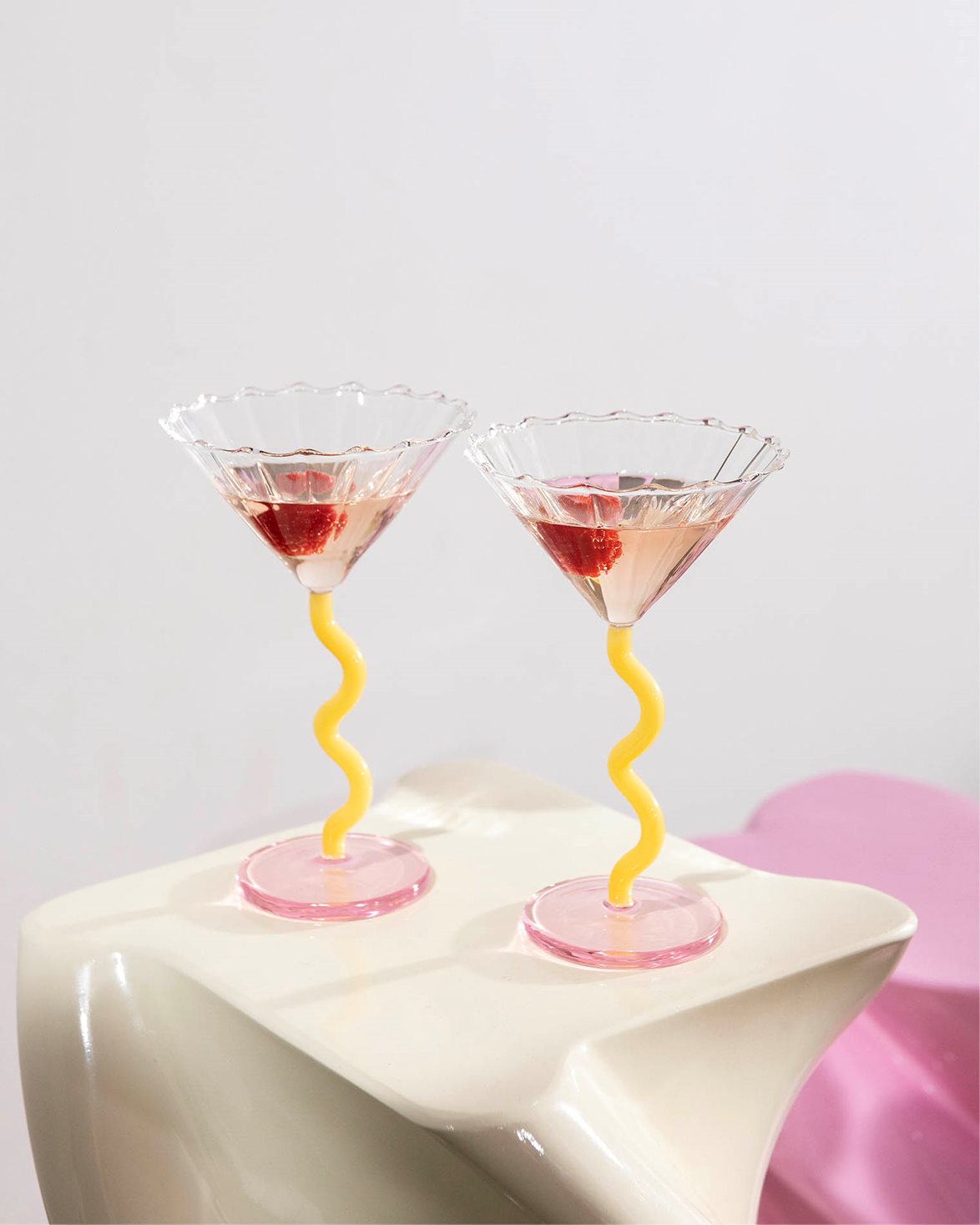 Coupeglas - Cocktailglas - Curve - Caramel 2-pack