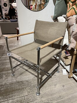 ABLE Stol i krom, canvas, lindad arm