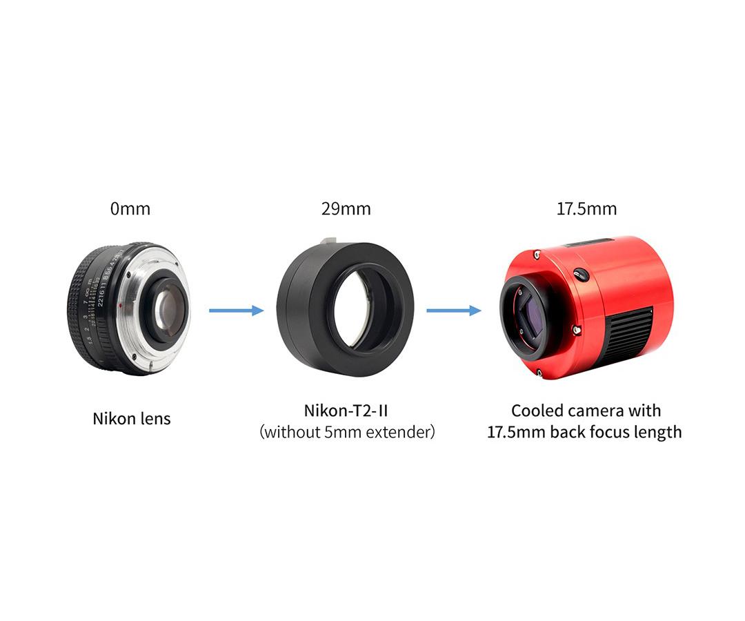 ZWO BAJONETT TILL T2-ADAPTER FÖR NIKON F - 4