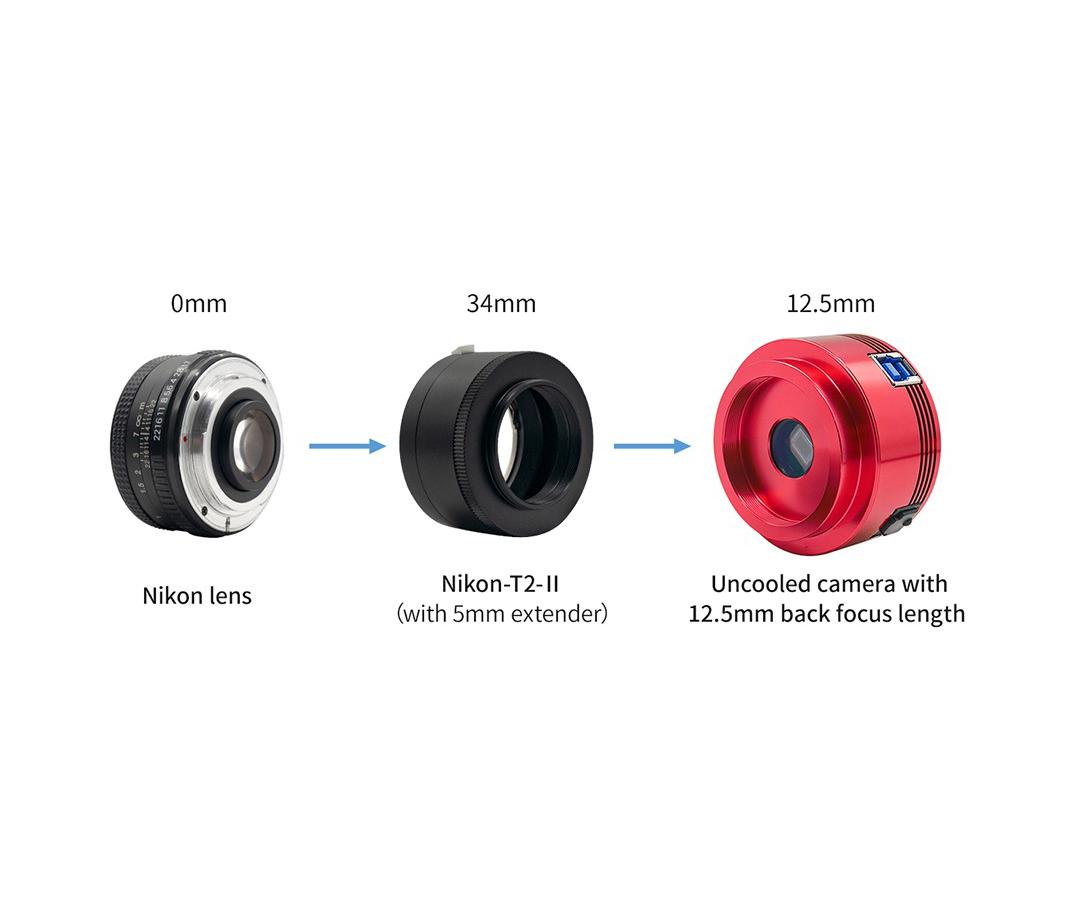 ZWO BAJONETT TILL T2-ADAPTER FÖR NIKON F - 6