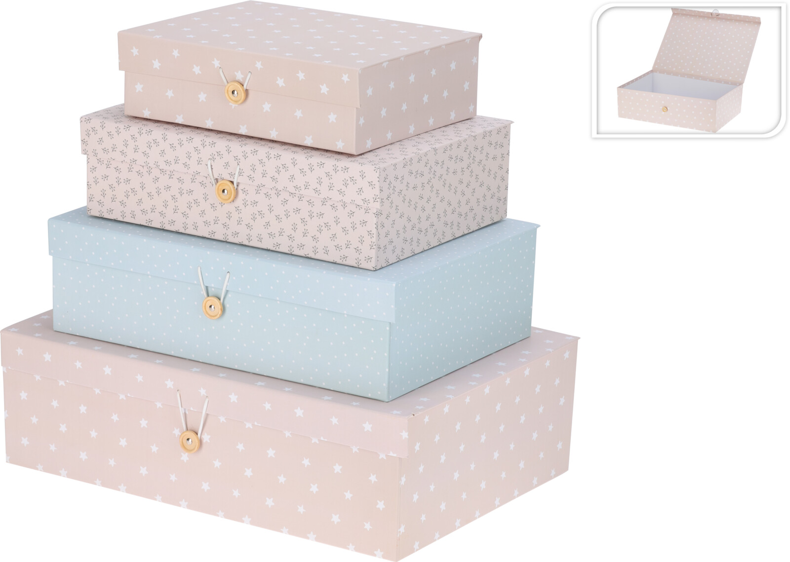 Förvaringslådor 4-pack