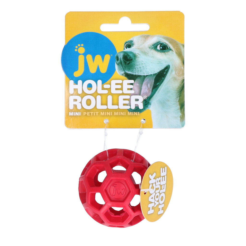 JW Hol-ee Roller Mini Hundleksak - Röd
