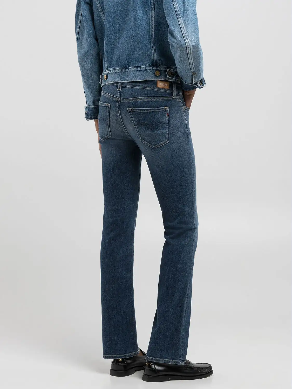 Replay New Luz Bootcut Jeans Dark Blue - 4